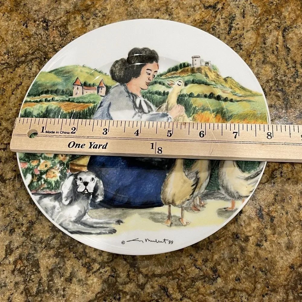 Williams Sonoma Salad Plate 8 Inch PERIGORD by Guy Buffet Woman Geese Collector‎